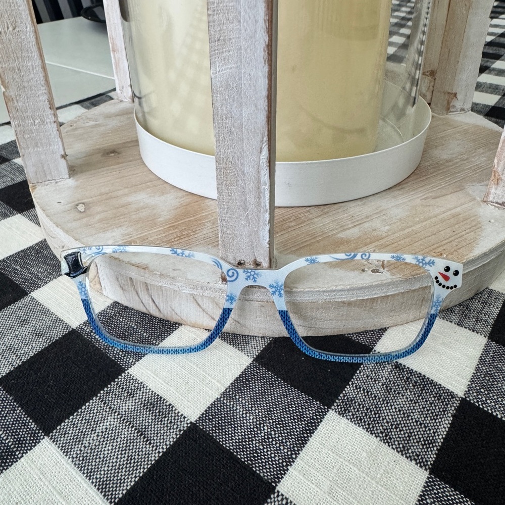 Chic Blue and White Women's Glasses magnetic frame   (GT)